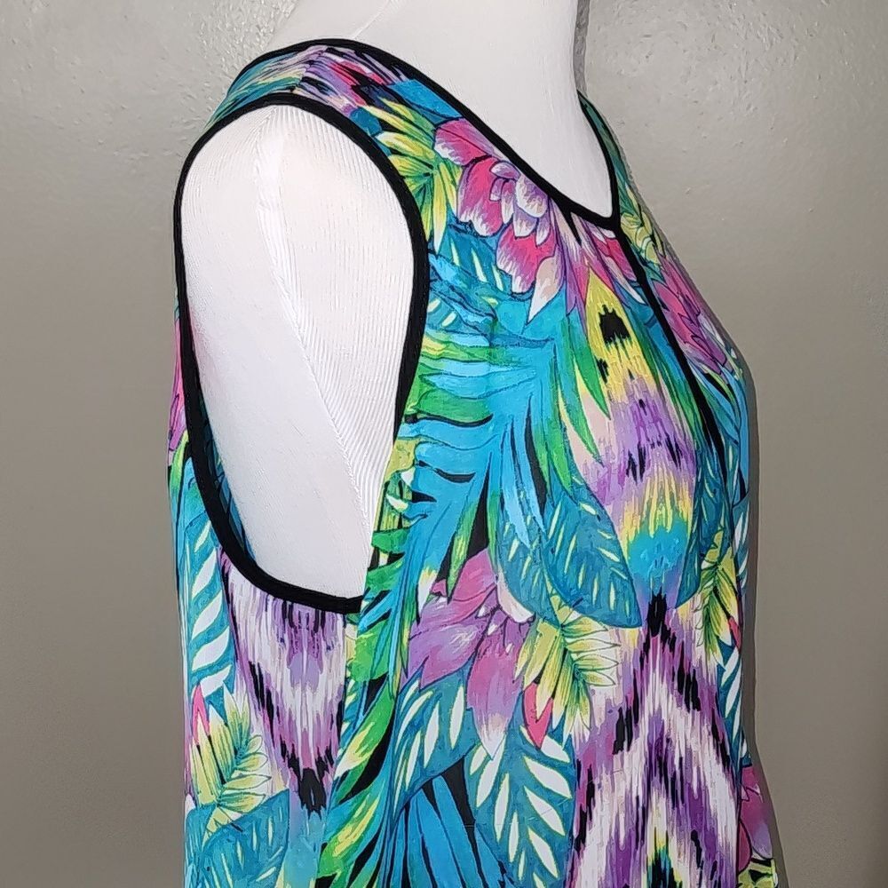 Nicole‎ by Nicole Miller Sheer Floral Sleeveless Top Size X-Large - Picture 12 of 15